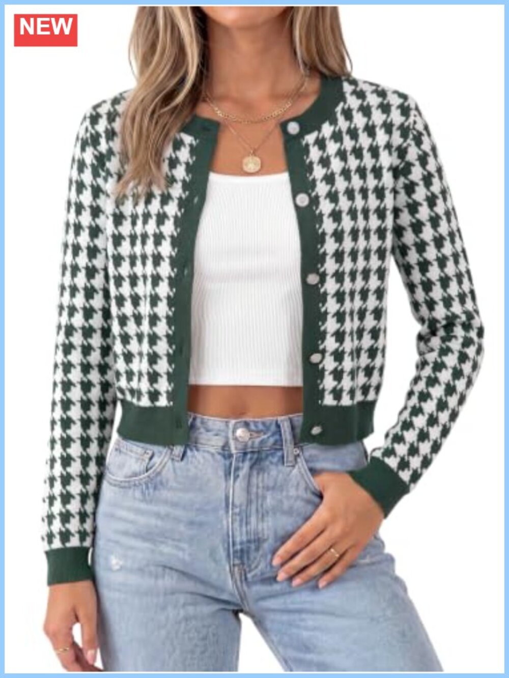 100% Cotton Cropped Cardigan Button Up Lightweight Knit Sweater